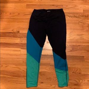 Navy, Blue & Green Athletic Leggings